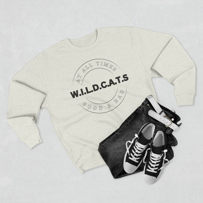 Wildcats Christian Black Letters & Picture Crewneck