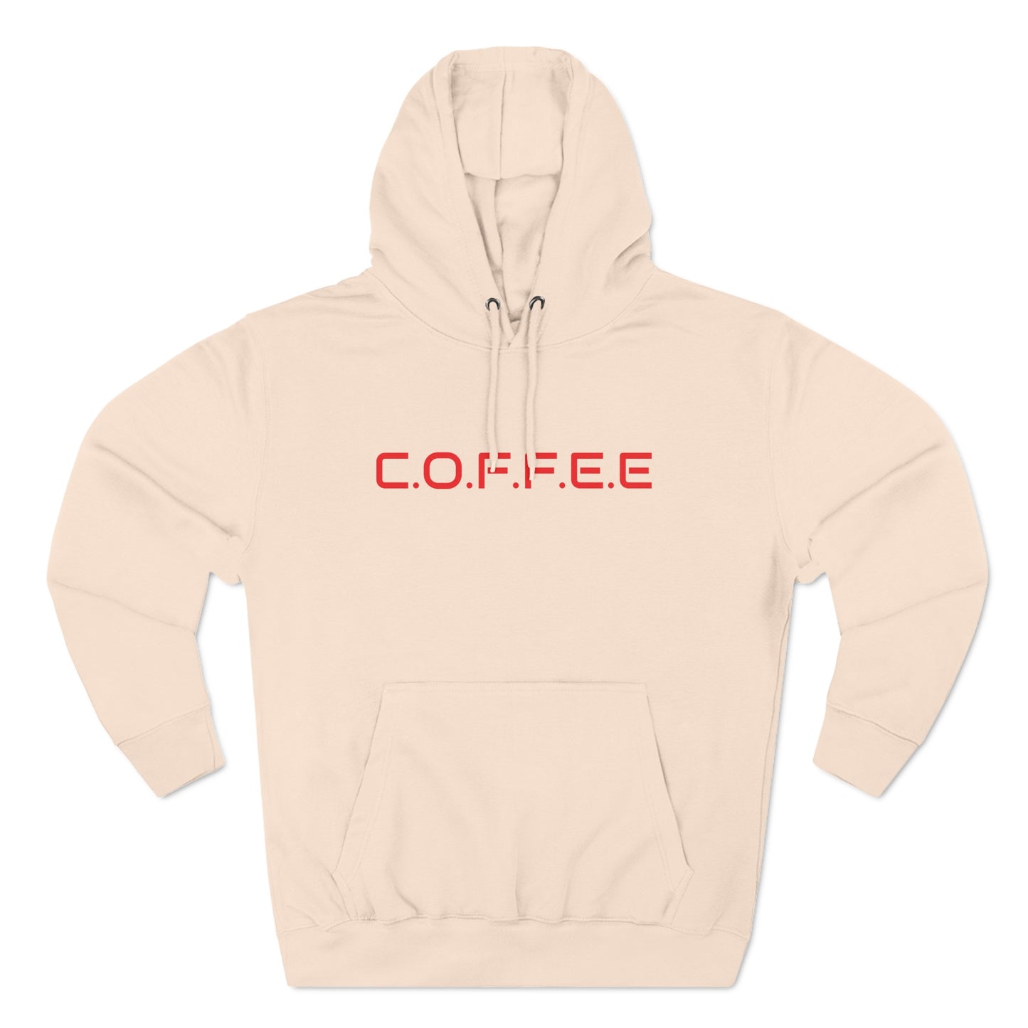 Adult Coffee Christian Red Words Only Hoodie