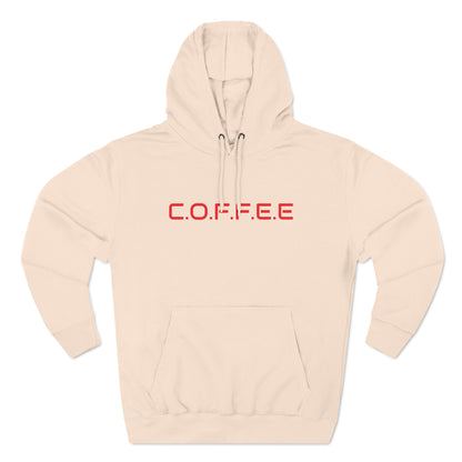 Adult Coffee Christian Red Words Only Hoodie