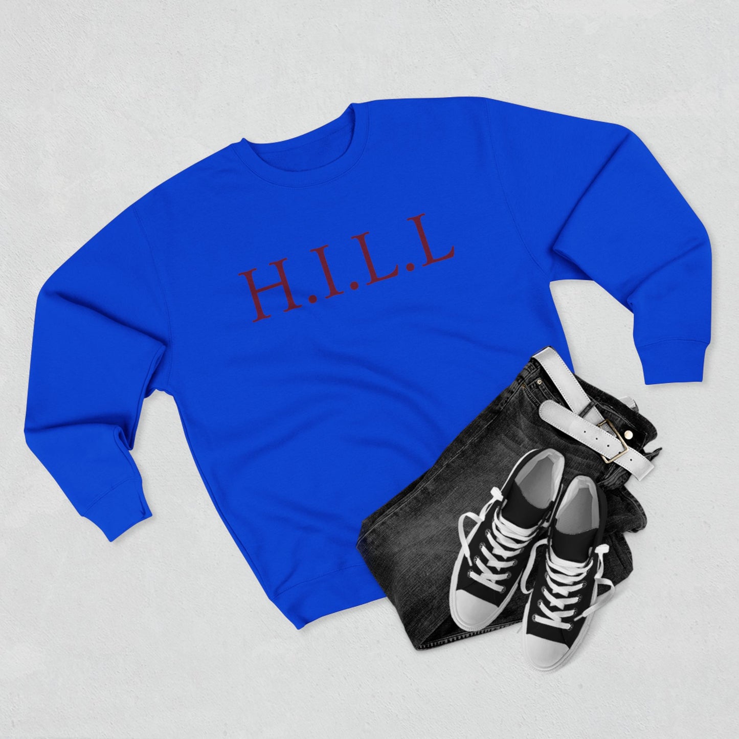 Hill Christian Marron Words Crewneck