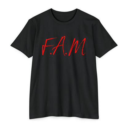 Fam Christian Red Letters & Image Blended