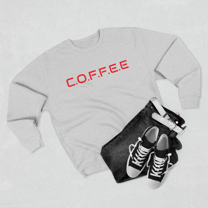 Adult Coffee Christian Red Words Only Crewneck