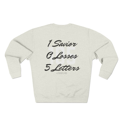 Adult 105 Christian Black and White Letters Crewneck