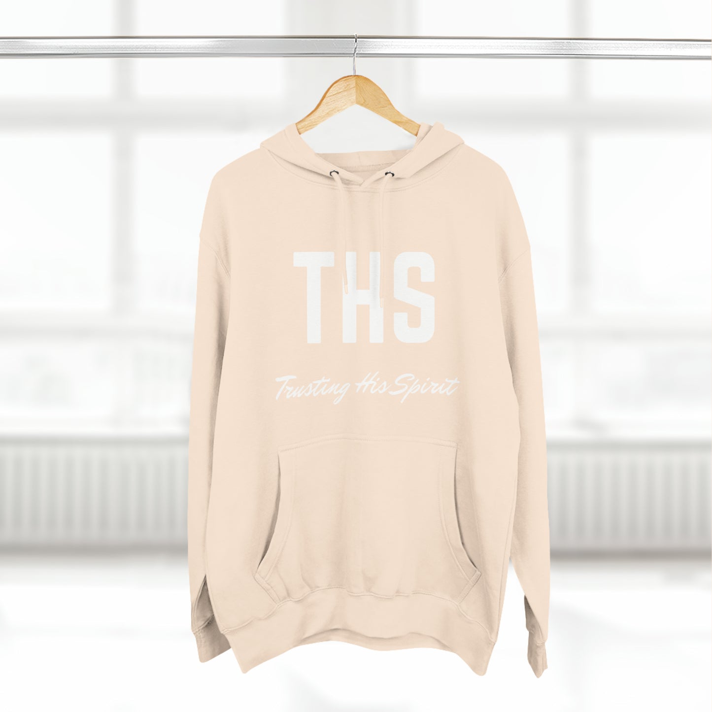 Adult THS Christian White Letters Hoodie