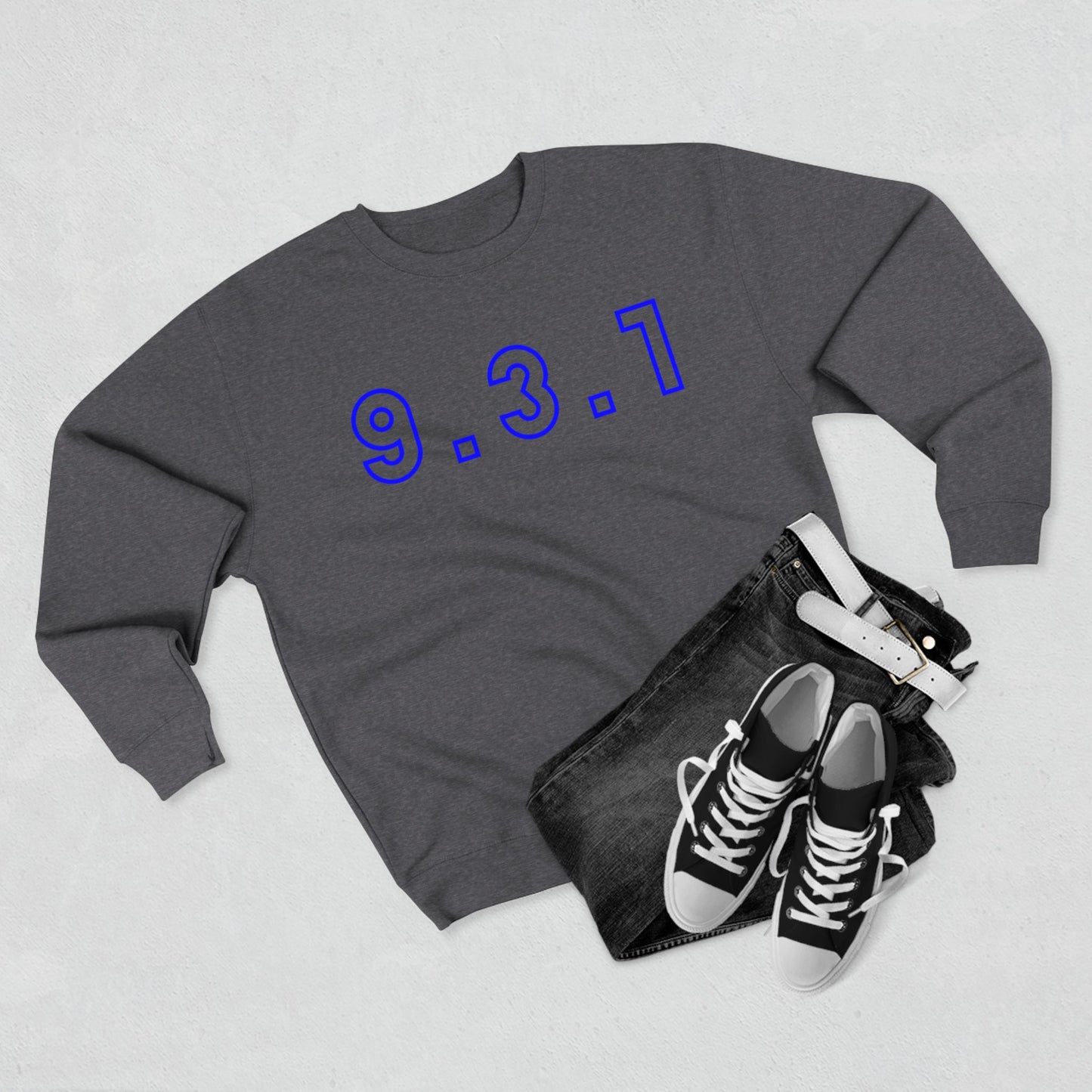 931 Crewneck Blue Words