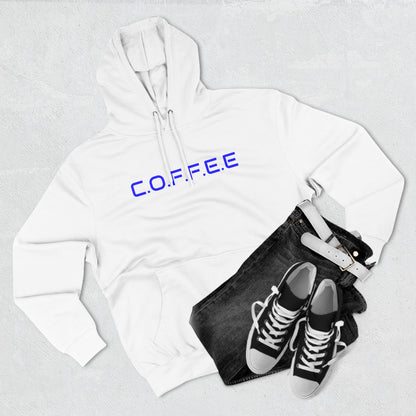 Adult Coffee Christian Blue Words Only Hoodie