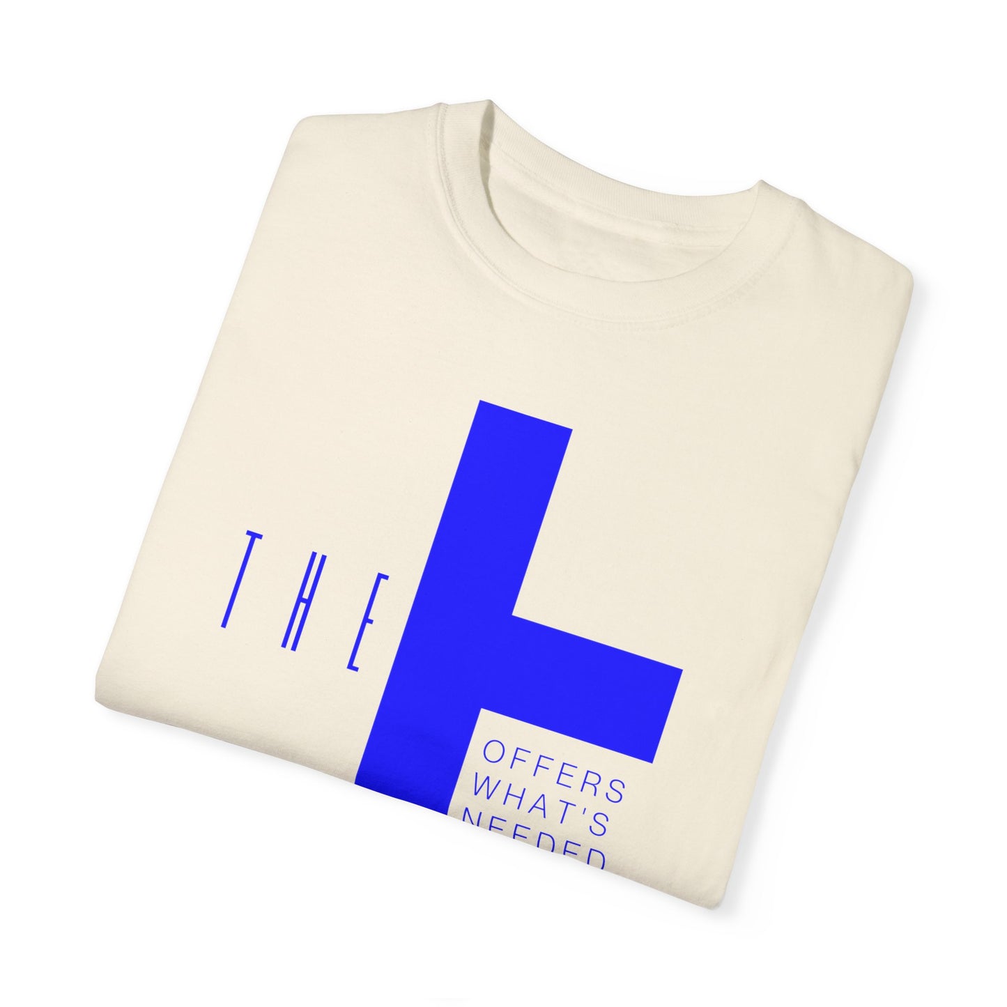 Adult T-Town Christian Blue Letters & Cross