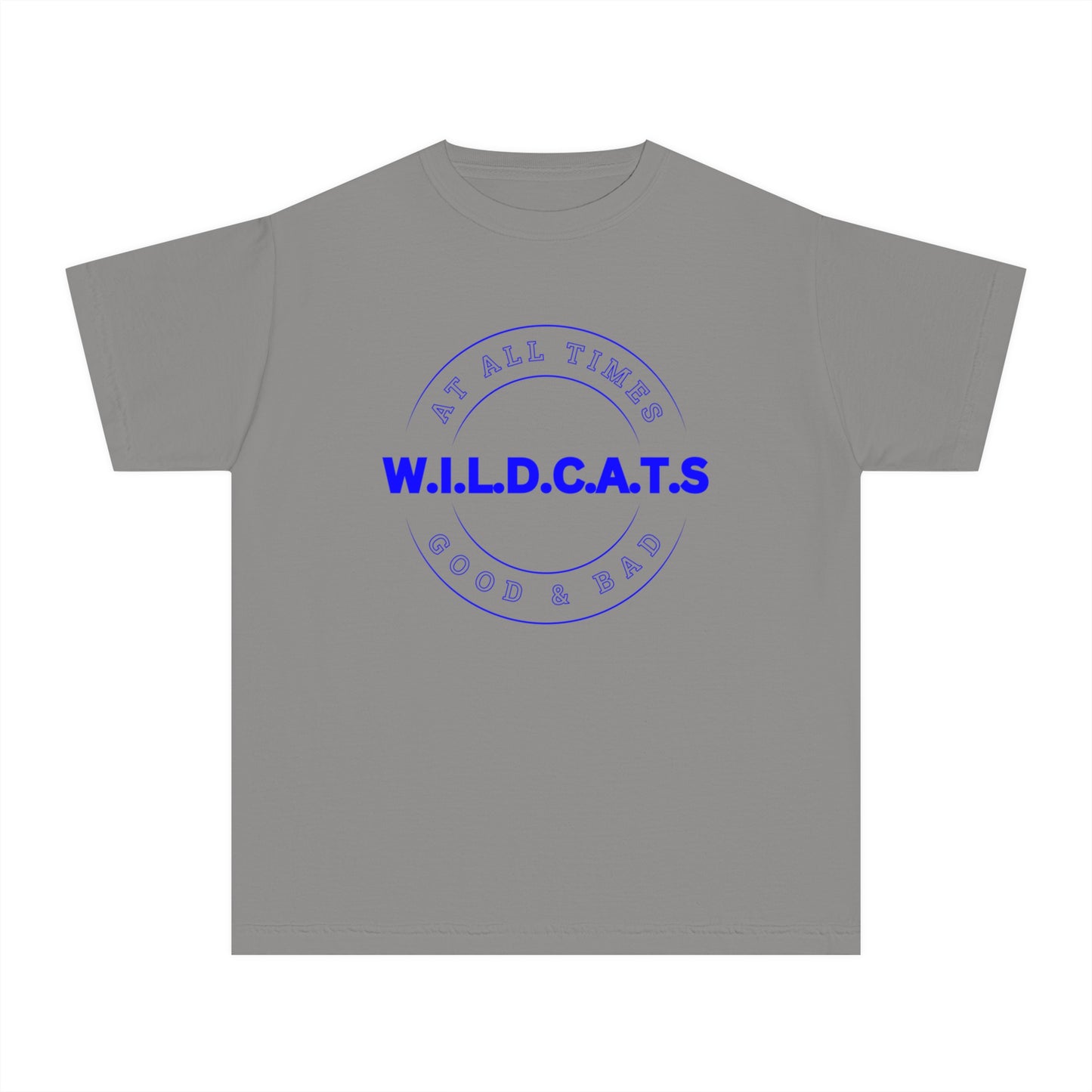 Youth Wildcats Christian Blue Letters & Picture