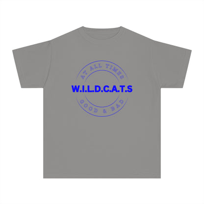 Youth Wildcats Christian Blue Letters & Picture