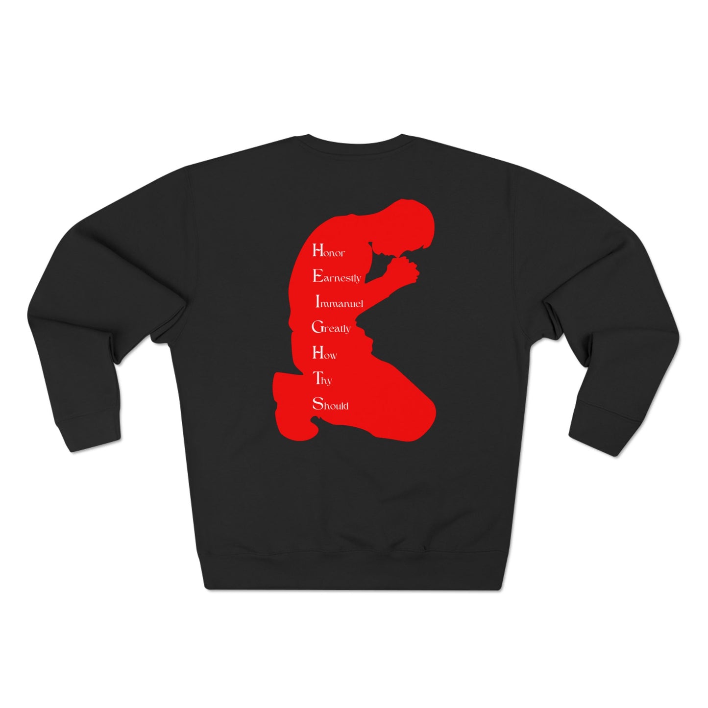 Heights Christian Red Letters & Image Crewneck