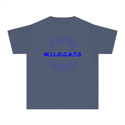 Youth Wildcats Christian Blue Letters & Picture