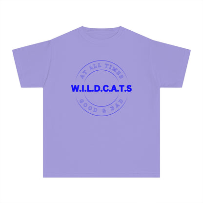 Youth Wildcats Christian Blue Letters & Picture