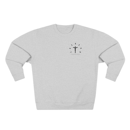 Jackson Black Cross & Letters Crewneck