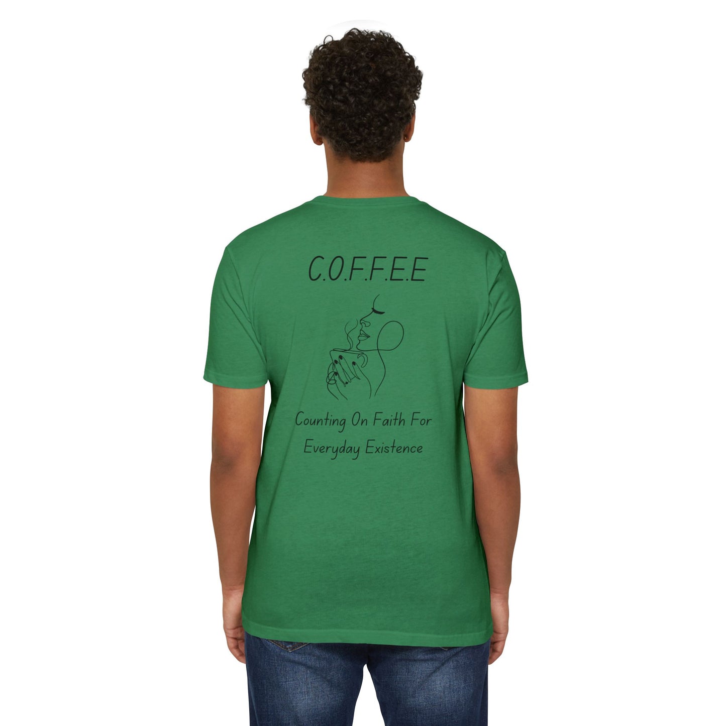 Specialty Adult Coffee Christian Blue Words & Woman Image