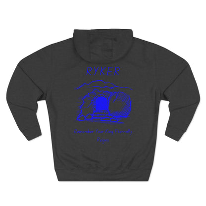 RYKER Christian Blue Letters Blended Hoodie