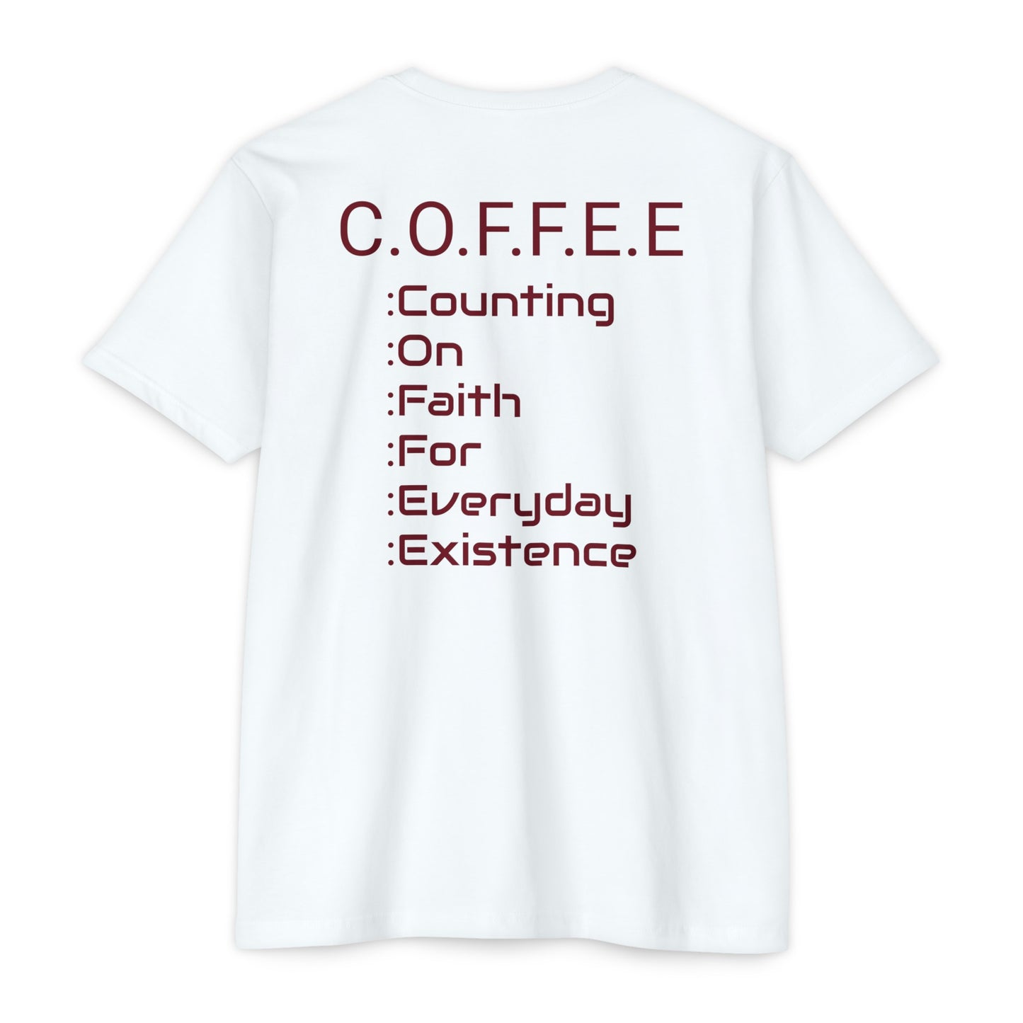 Adult Coffee Christian Marron Words Only Blended