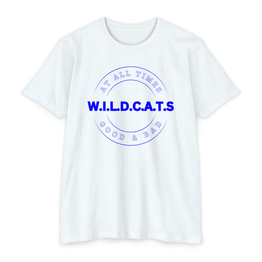 Wildcats Christian Blue Letters & Picture