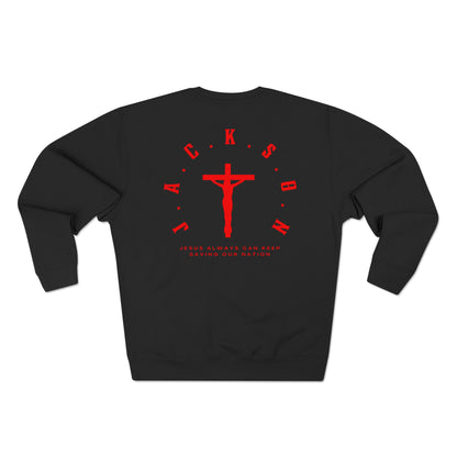 Jackson Red Cross & Letters Crewneck