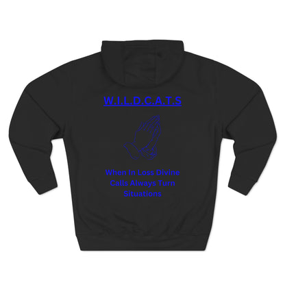 Wildcats Christian Blue Letters & Picture Hoodie