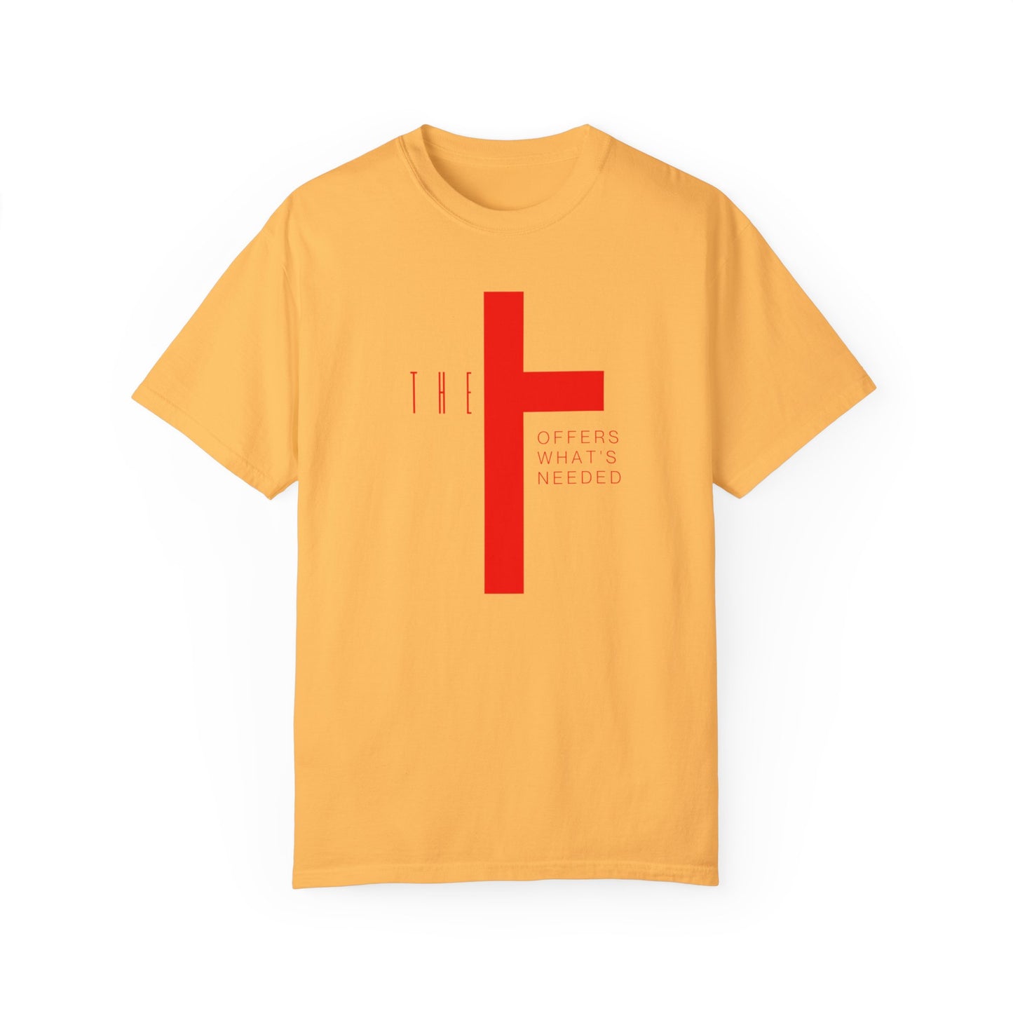 Adult T-Town Christian Red Letters & Cross