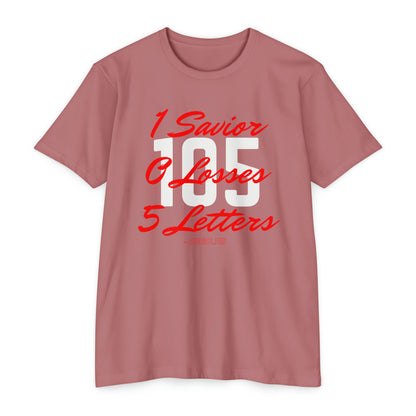 Adult 105 Christian Red and White Letters Blended