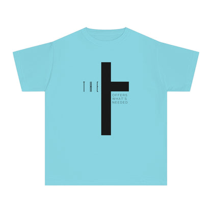 Youth T-Town Christian Black Letters & Cross