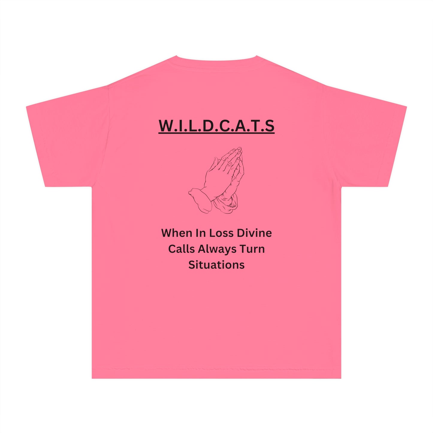 Youth Wildcats Christian Black Letters & Picture