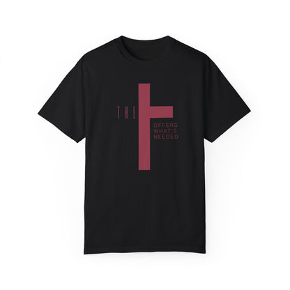 Adult T-Town Christian Marron Letters & Cross