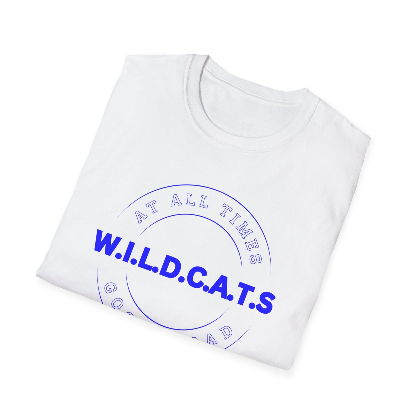 Wildcats Christian Blue Letters & Picture