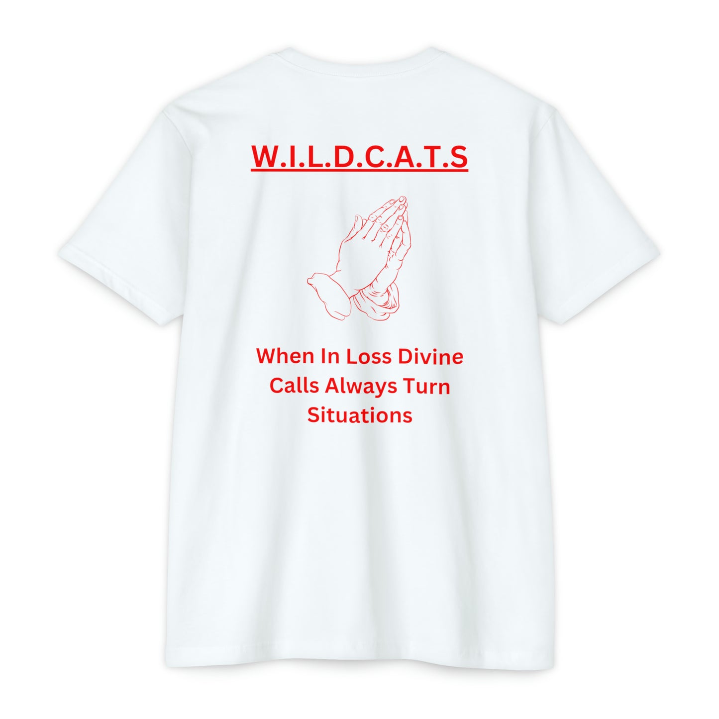 Wildcats Christian Red Letters & Picture