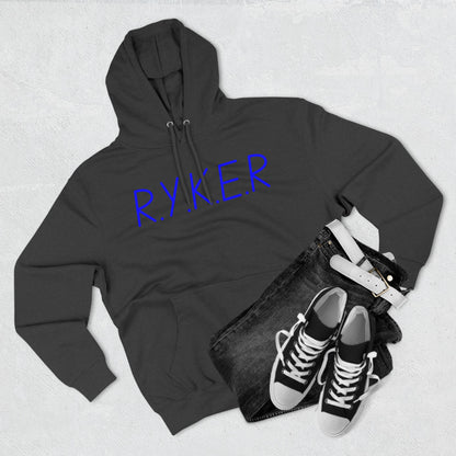 RYKER Christian Blue Letters Blended Hoodie