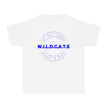 Youth Wildcats Christian Blue Letters & Picture