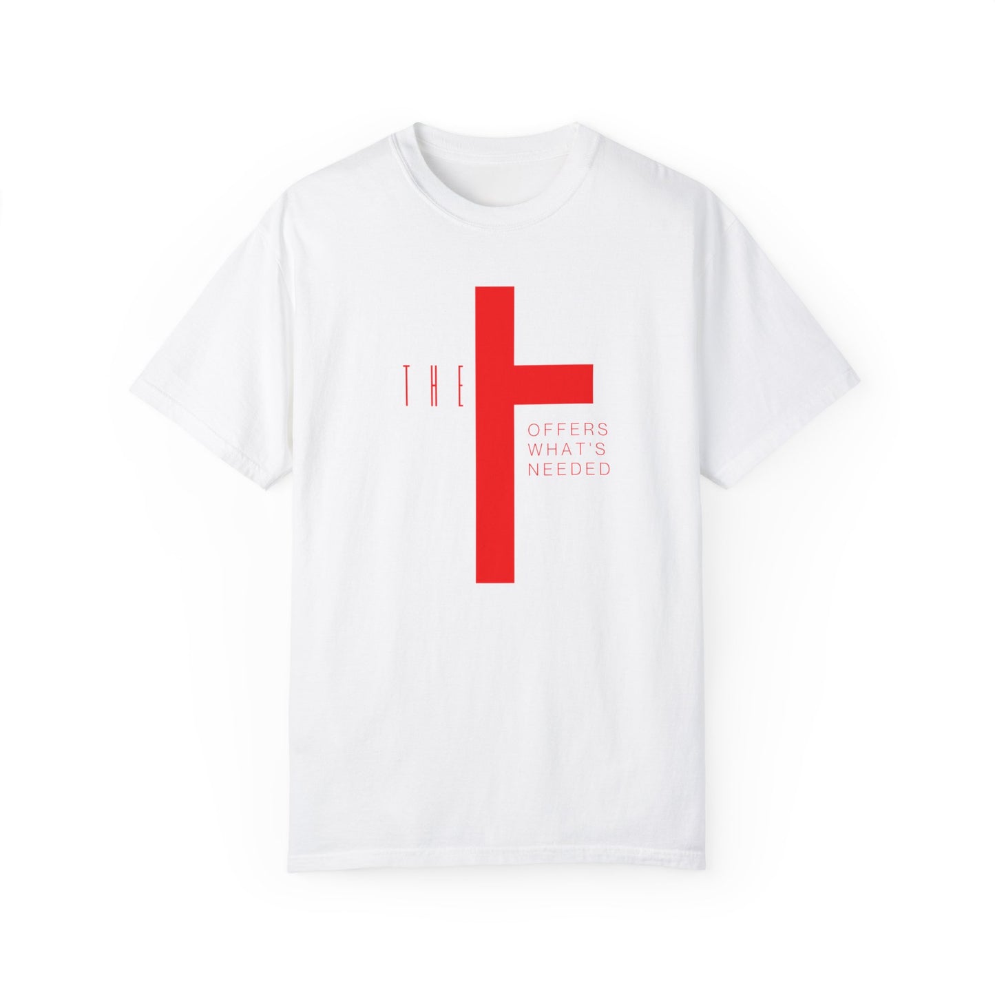 Adult T-Town Christian Red Letters & Cross