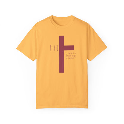 Adult T-Town Christian Marron Letters & Cross