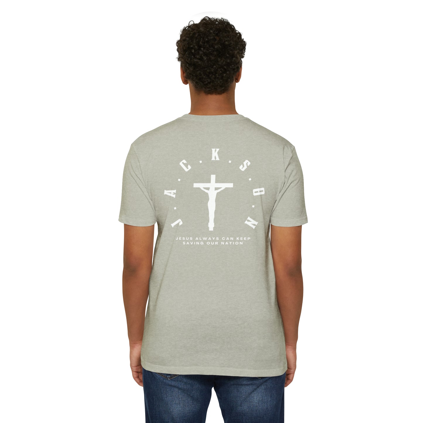 Jackson White Cross & Letters Blended