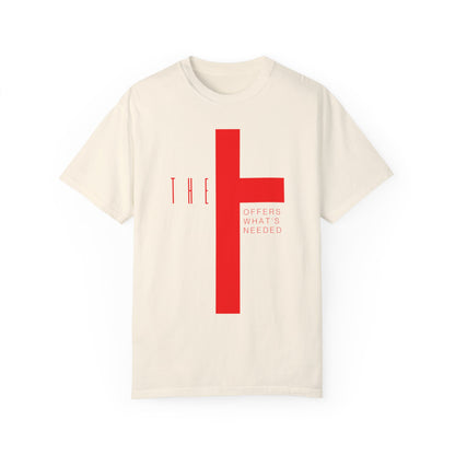 Adult T-Town Christian Red Letters & Cross