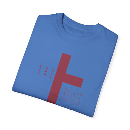 Adult T-Town Christian Marron Letters & Cross