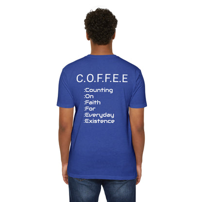 Adult Coffee Christian White Words Only Blended