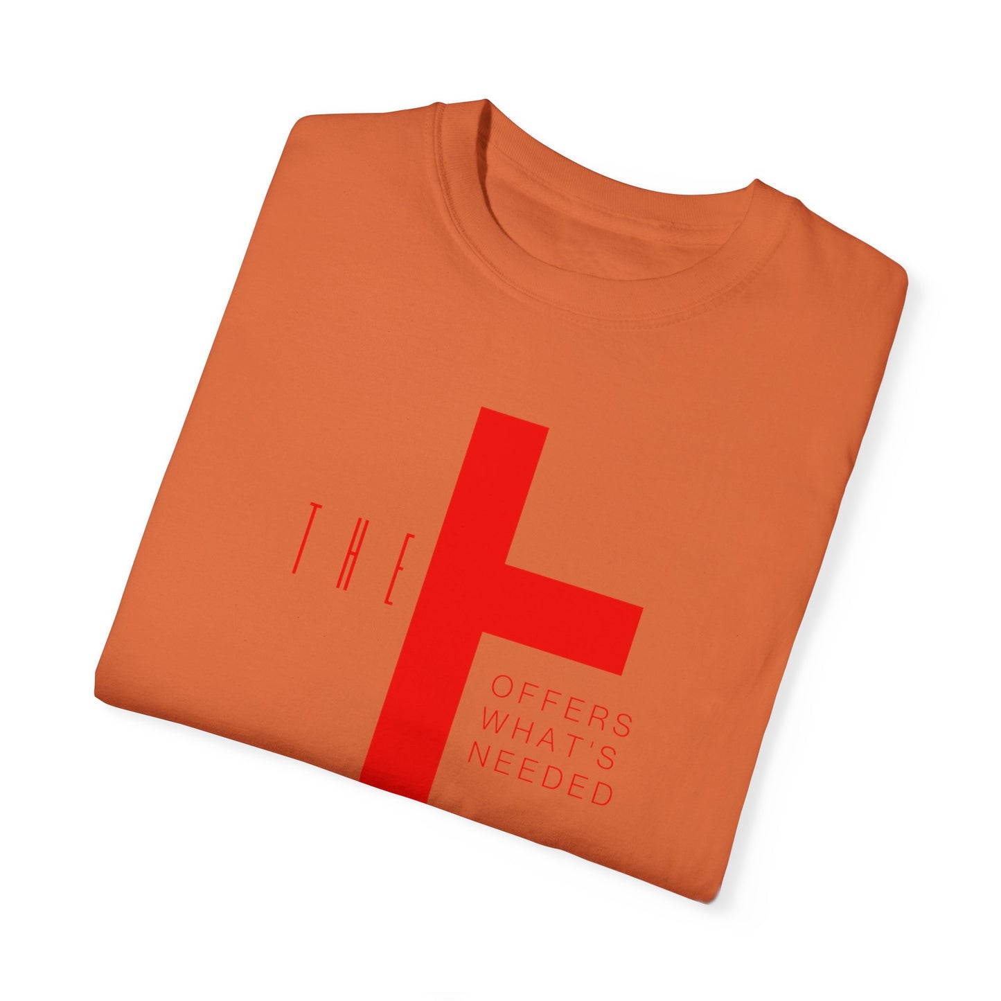 Adult T-Town Christian Red Letters & Cross