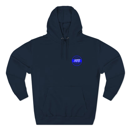 Adult 105 Christian Blue and White Letters Hoodie