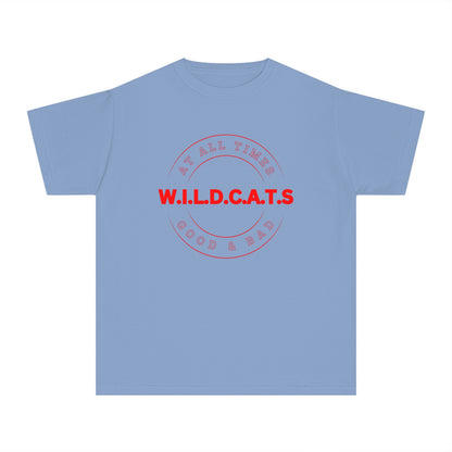 Youth Wildcats Christian Red Letters & Picture