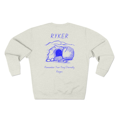 RYKER Christian Blue Letters Crewneck