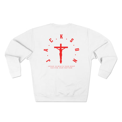 Jackson Red Cross & Letters Crewneck