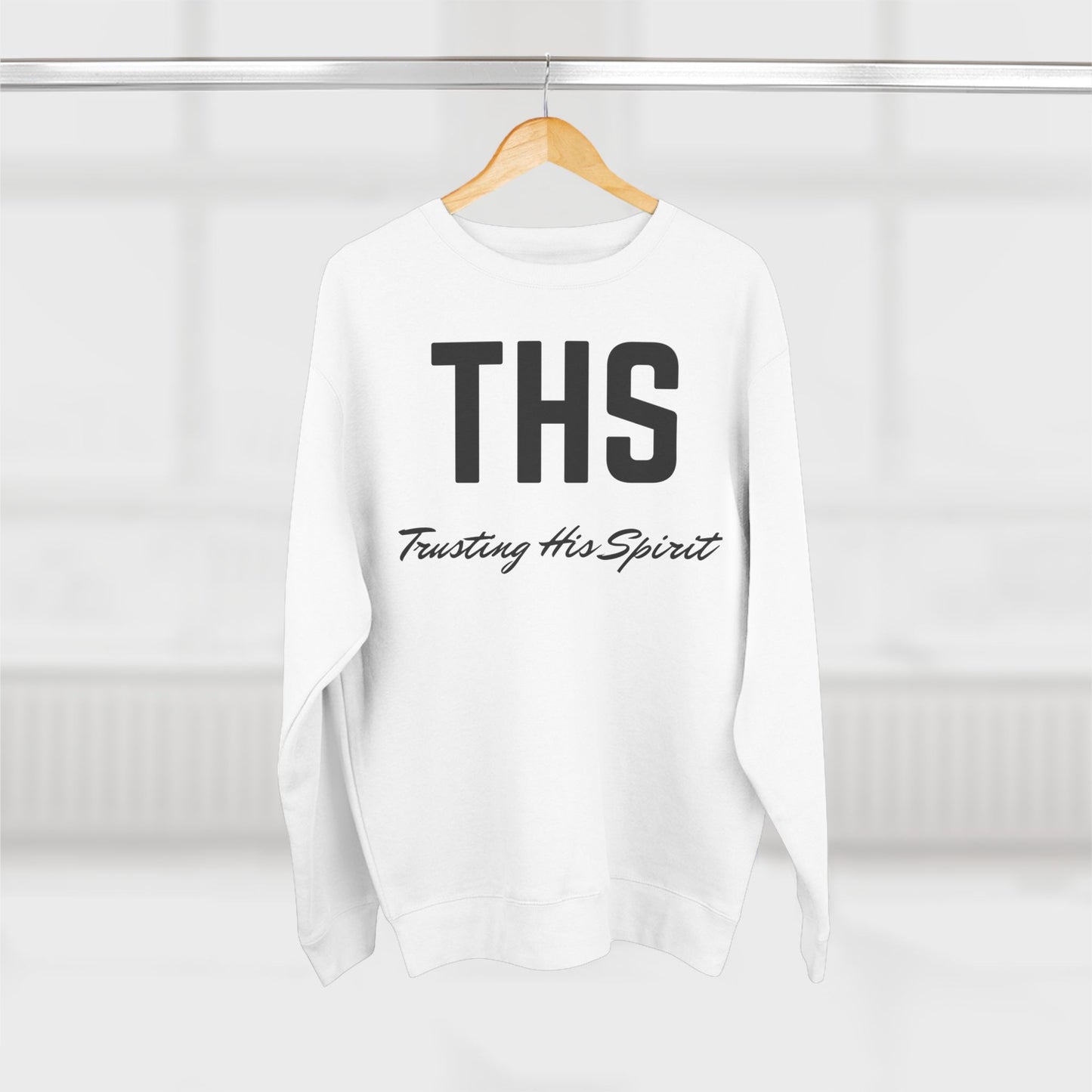 Adult THS Christian Black Letters Crewneck