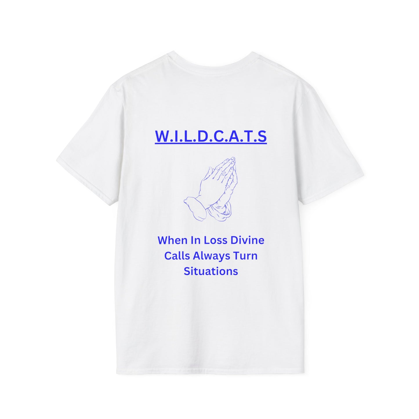 Wildcats Christian Blue Letters & Picture