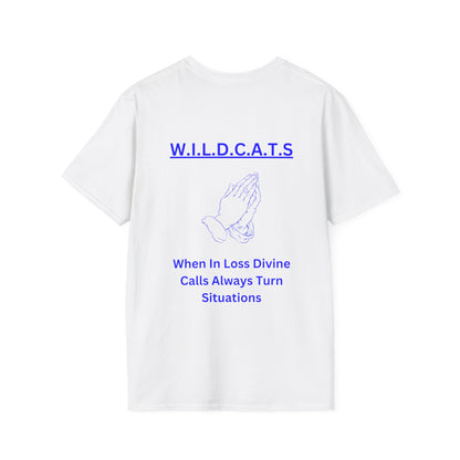 Wildcats Christian Blue Letters & Picture