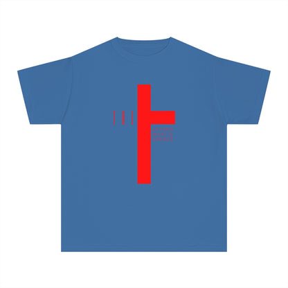 Youth T-Town Christian Red Letters & Cross