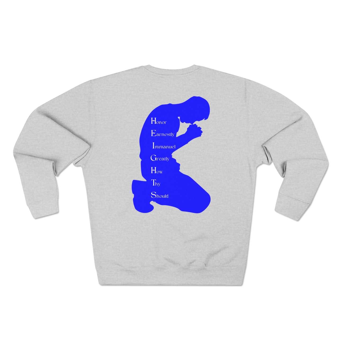 Heights Christian Blue Letters & Image Crewneck