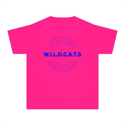 Youth Wildcats Christian Blue Letters & Picture