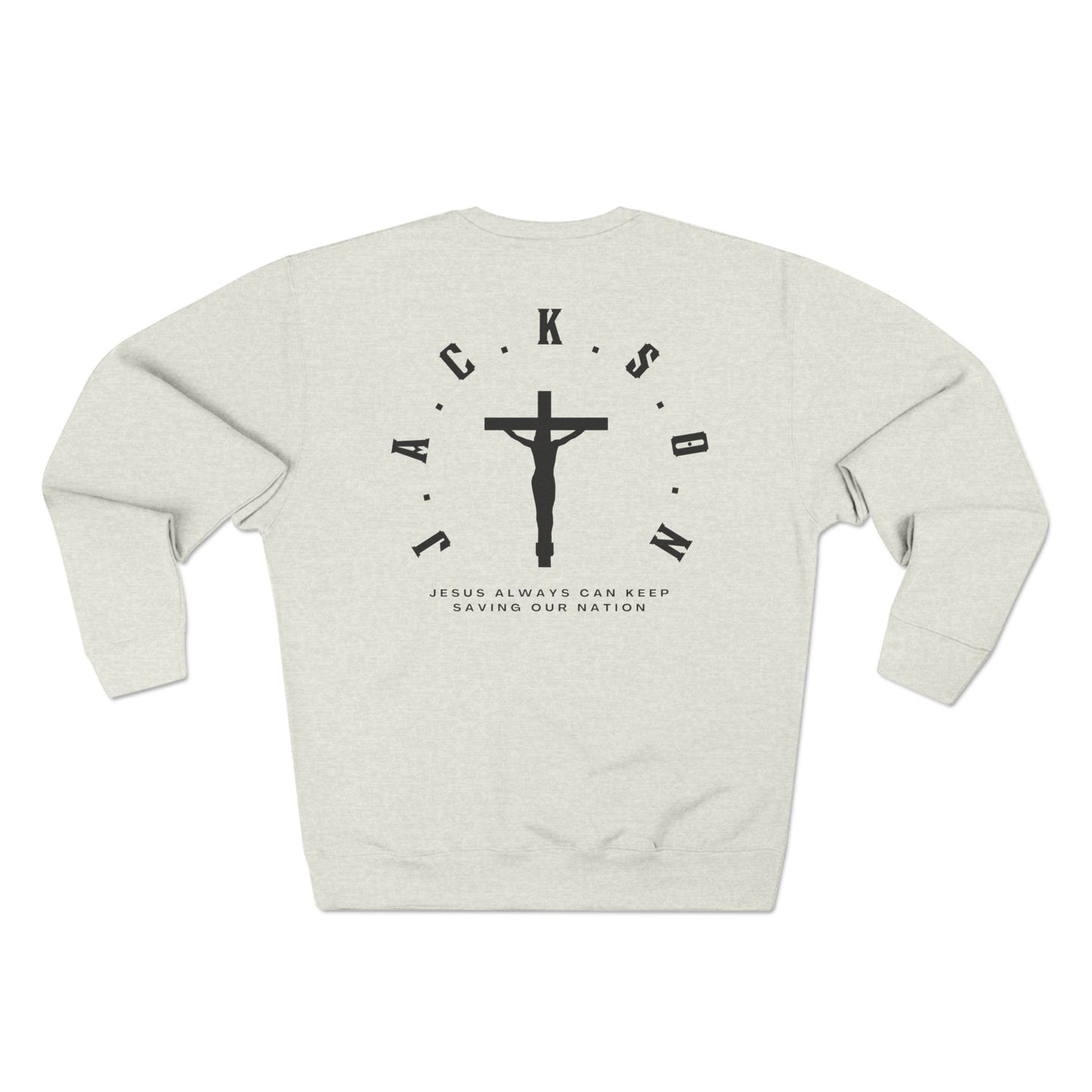 Jackson Black Cross & Letters Crewneck